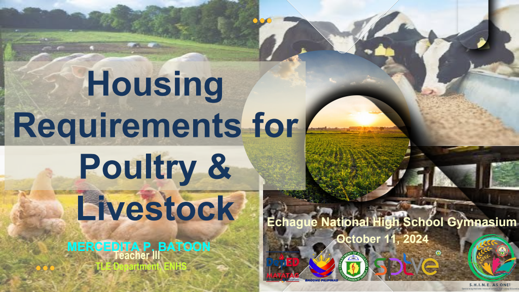 Cover slide of Housing Requirements for Poultry and Livestock Animals